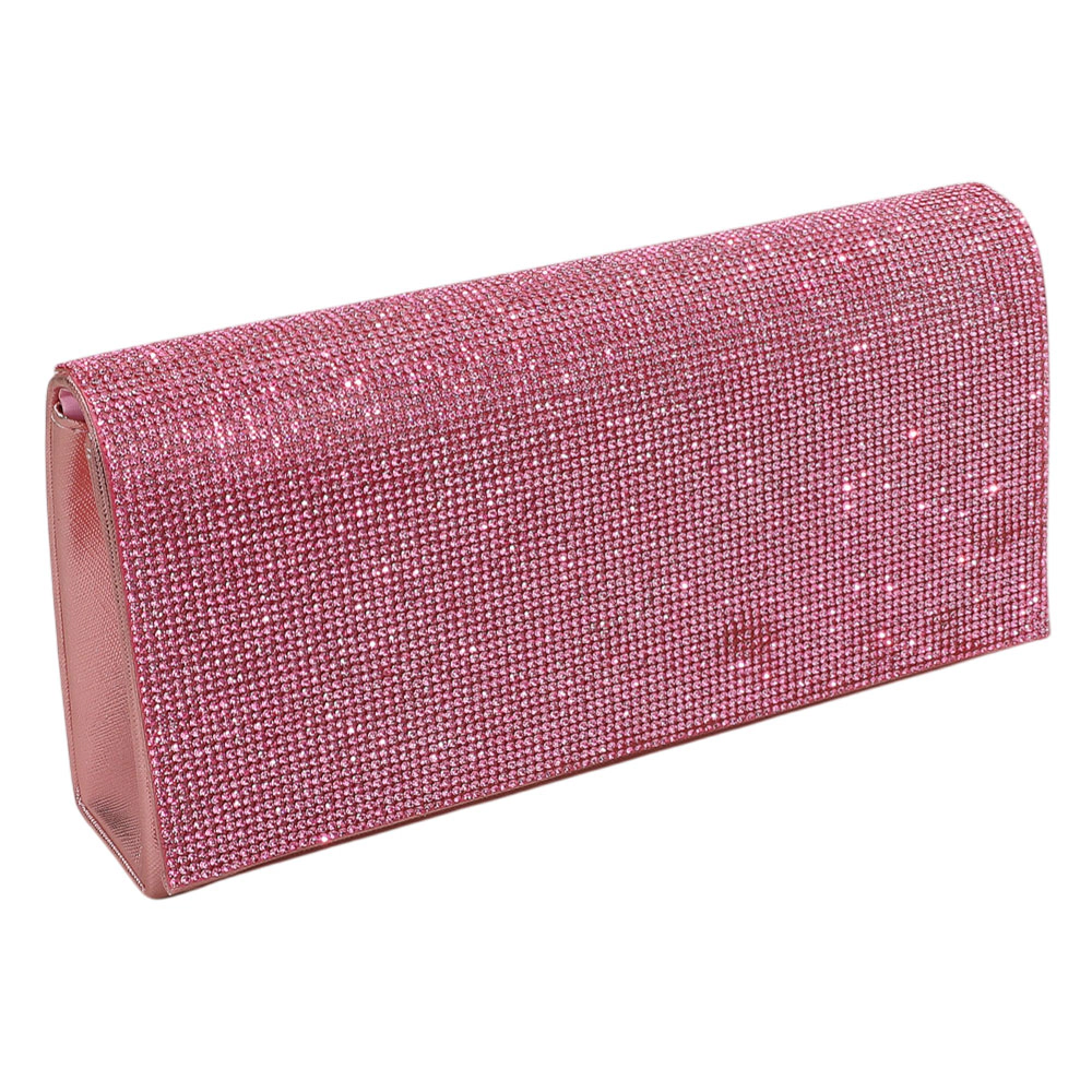 Fashnzfab Bling Studded Evening Clutch Bag / Crossbody Bag