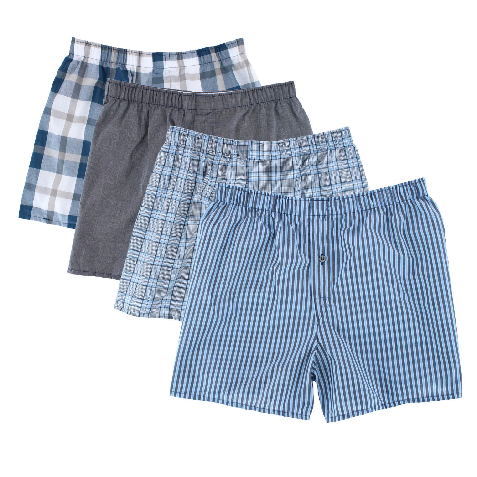 Fruit of the Loom Men's Premium Assorted Plaid Boxers (4 Pack)
