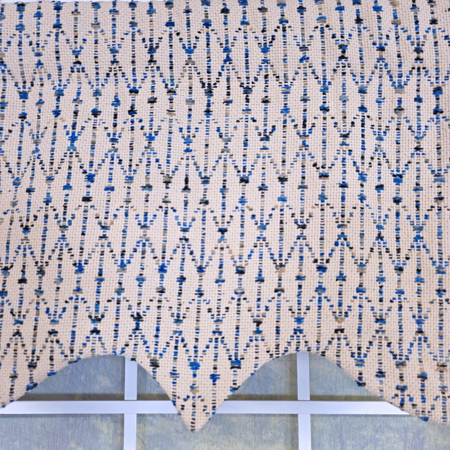 RLF Home 100% Cotton Sassari Regal With Poly/Cotton Ivory lining Rod Pocket Valance 50" x 15" Natural