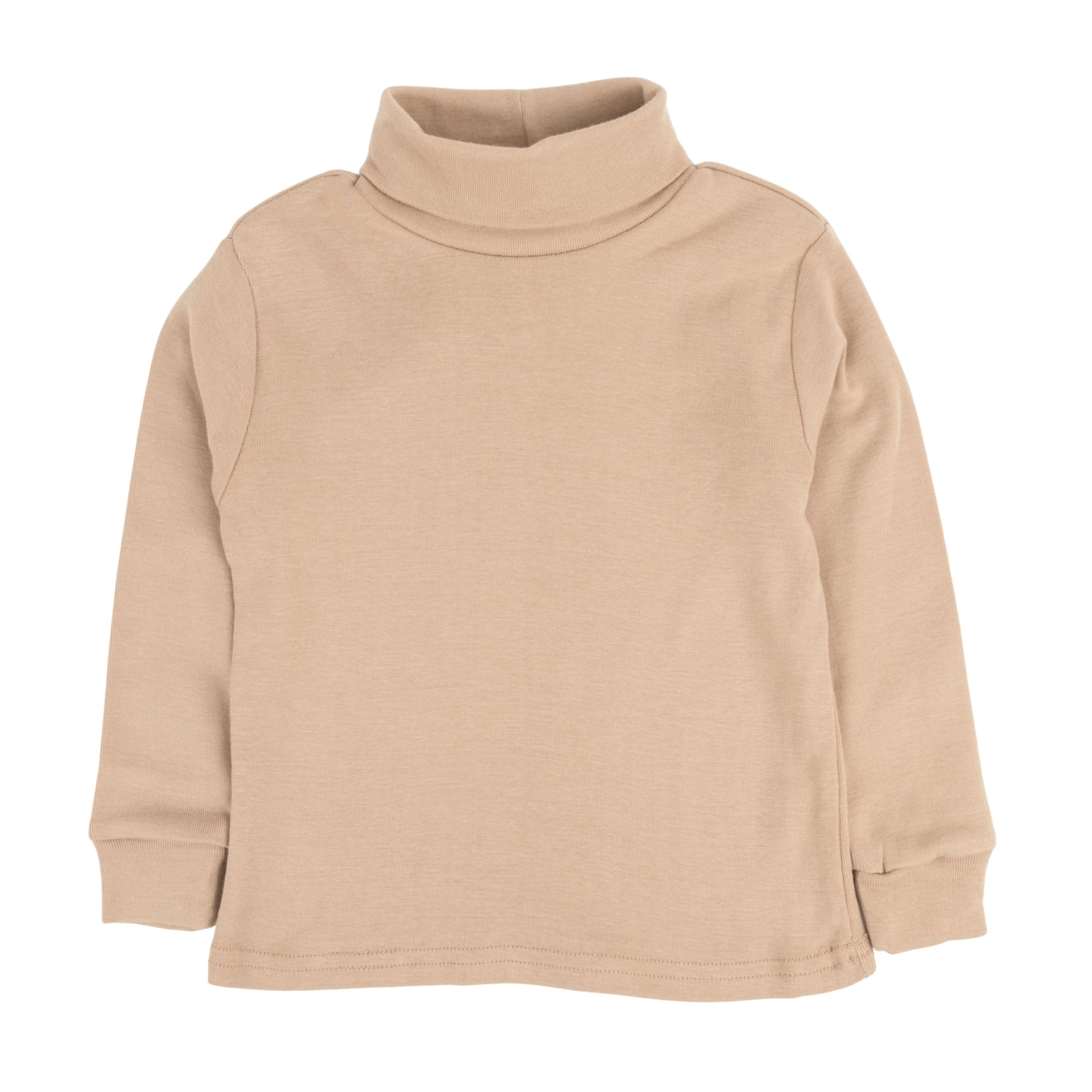 Leveret Toddler/Kids Basics Neutral Solid Cotton Turtleneck