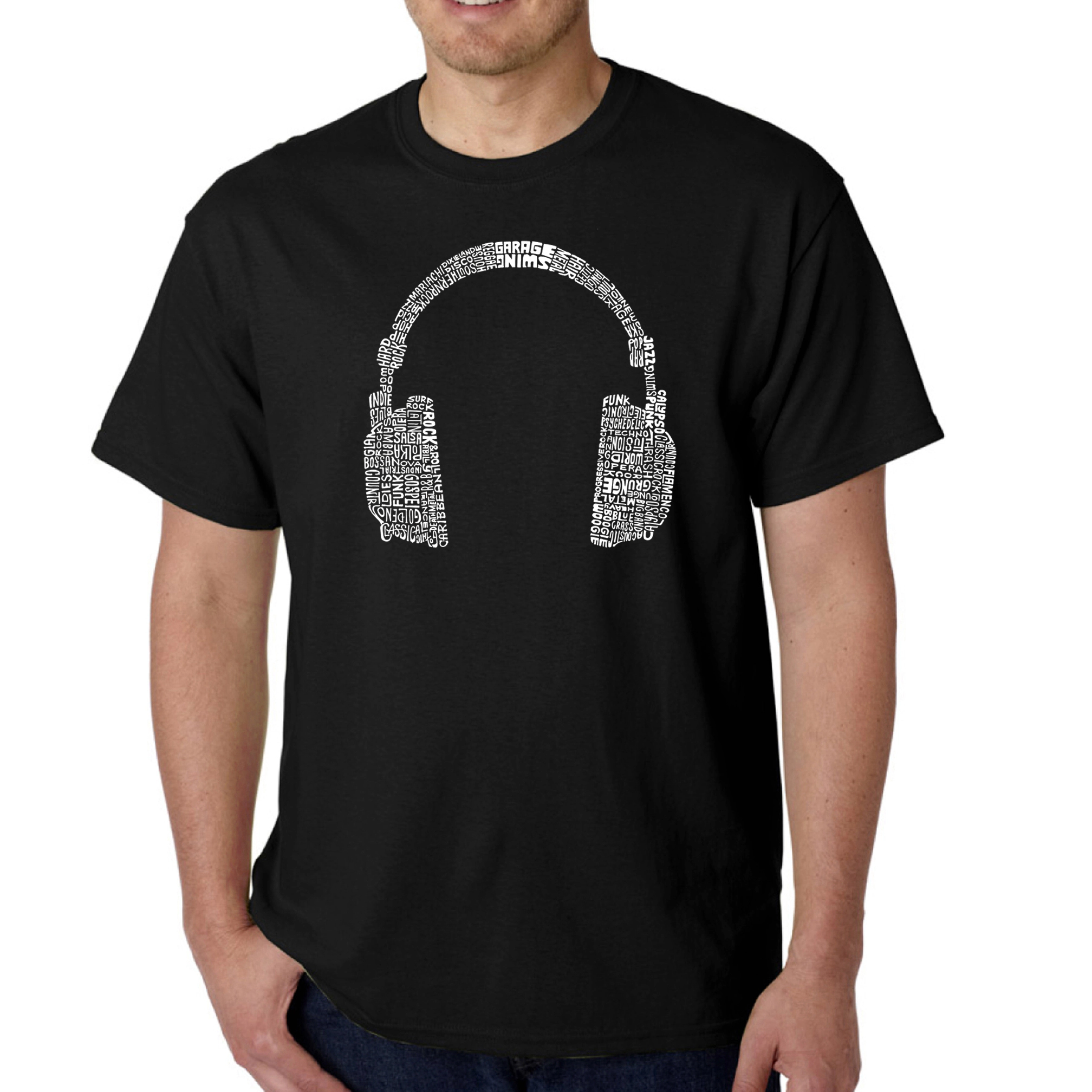 LA Pop Art Men's Word T-shirt - Headphones
