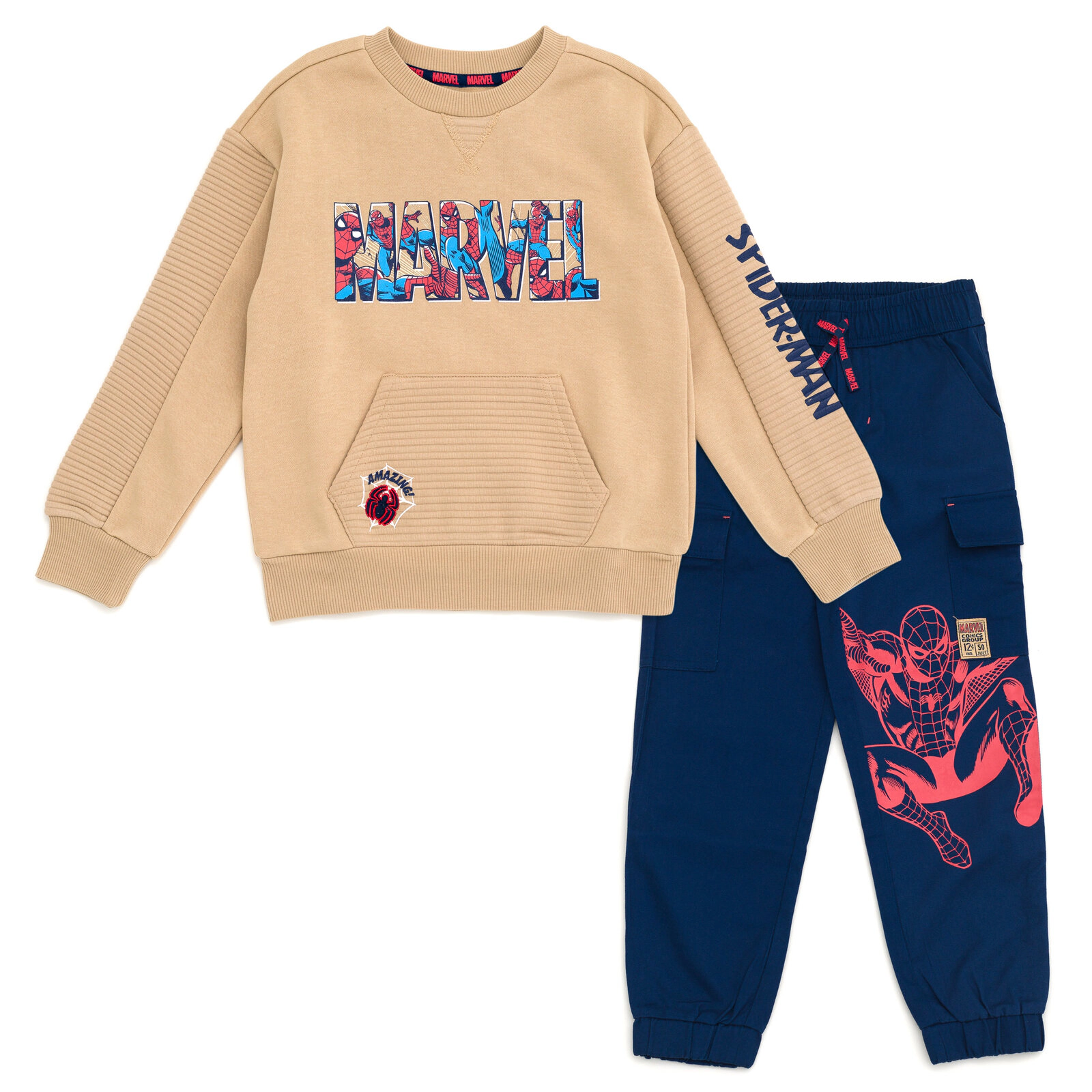 Marvel Spider-Man Boys' 2-Piece Fleece Sweatshirt and Pants Set