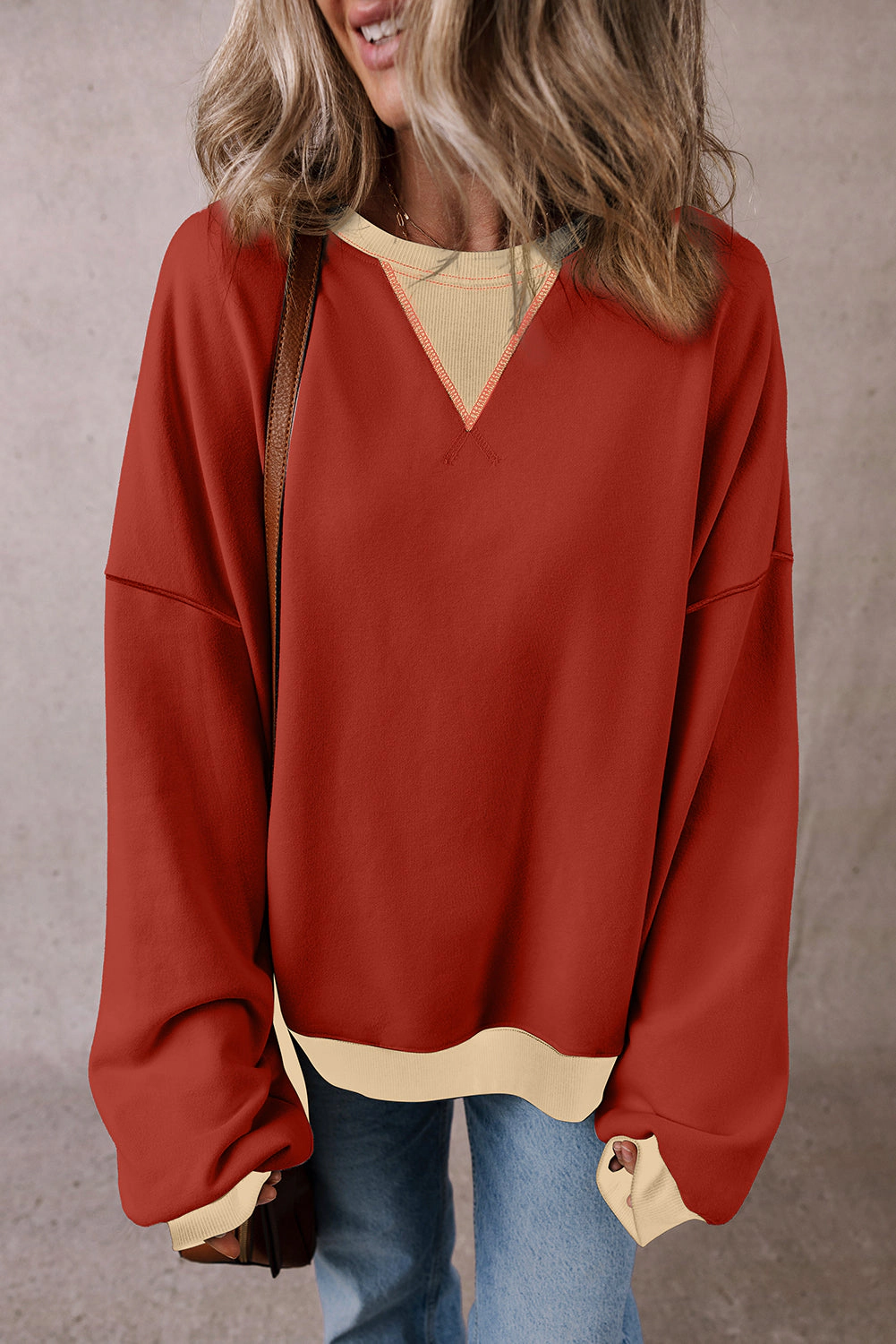 Threaded Pear Women's Abigail Drop Shoulder Oversized Sweatshirt
