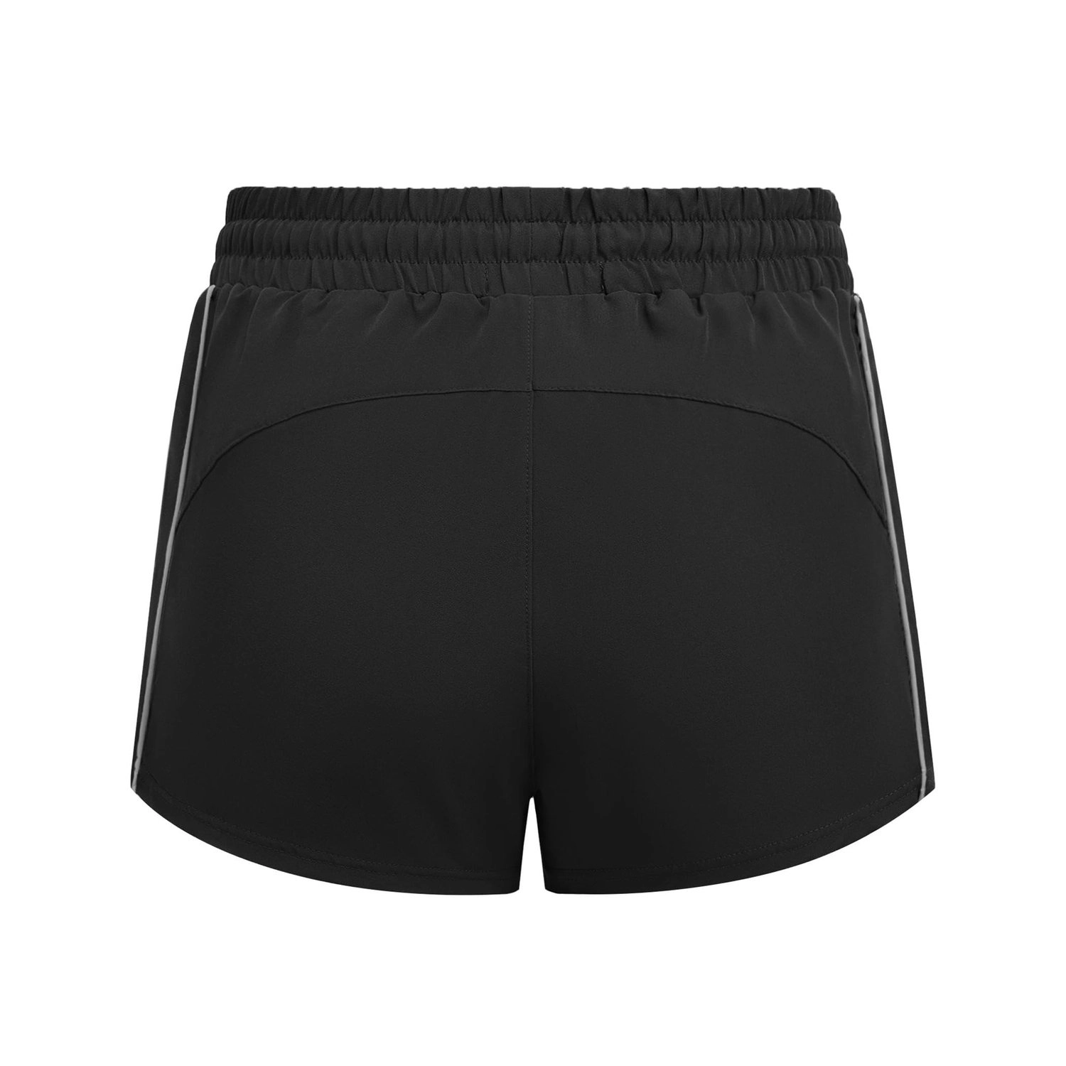 Pinspark Womens Sporty Elastic Waist Shorts Solid Drawstring Casual Running