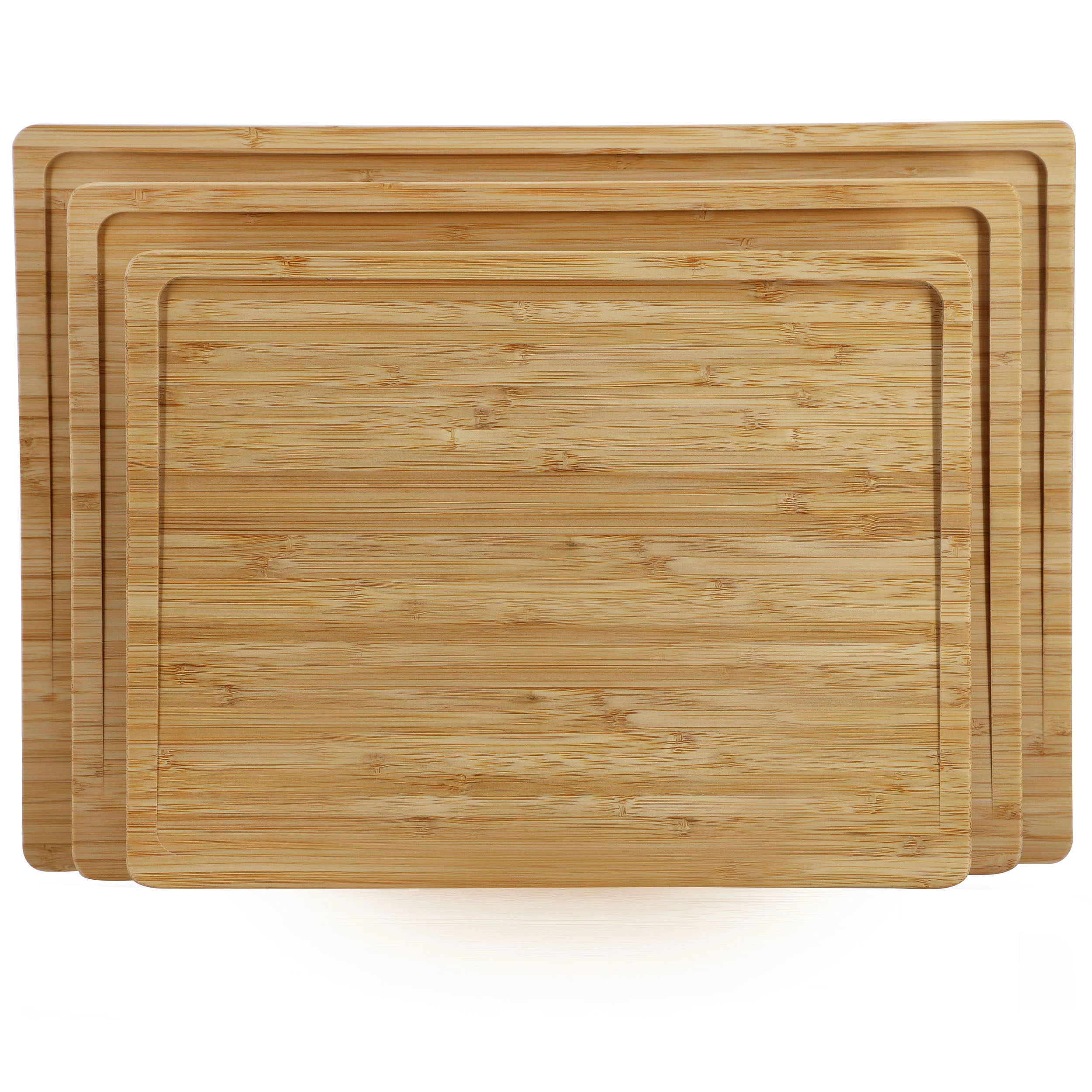 MegaChef 3 Piece Natural Bamboo Cutting Board Set