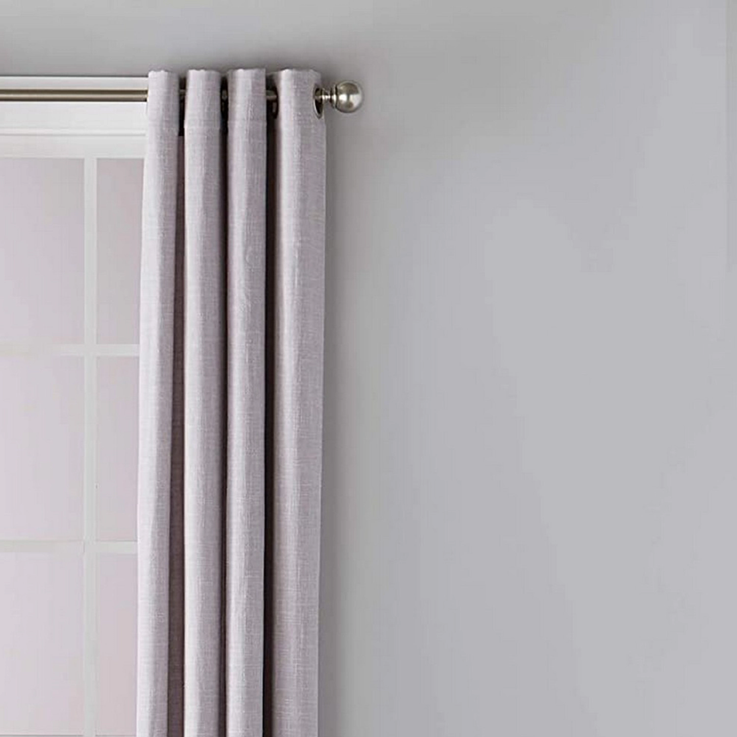 SKL Home Saturday Knight Ltd Melange Textured Woven Fabric And Stylish Design SunSafe Window Panel - 40x84", Gray
