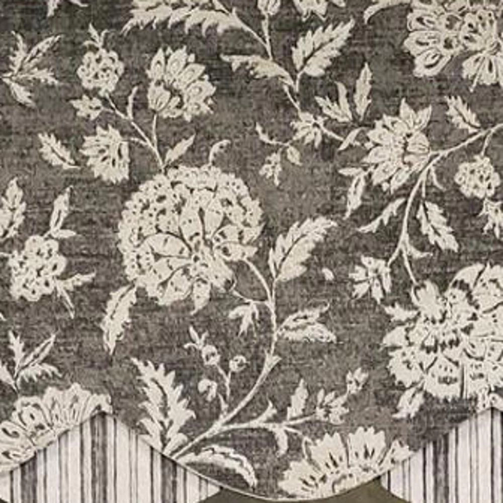 RLF Home Luxurious Modern Design Classic Basanti Petticoat Style Window Valance 50" x 15" Metal