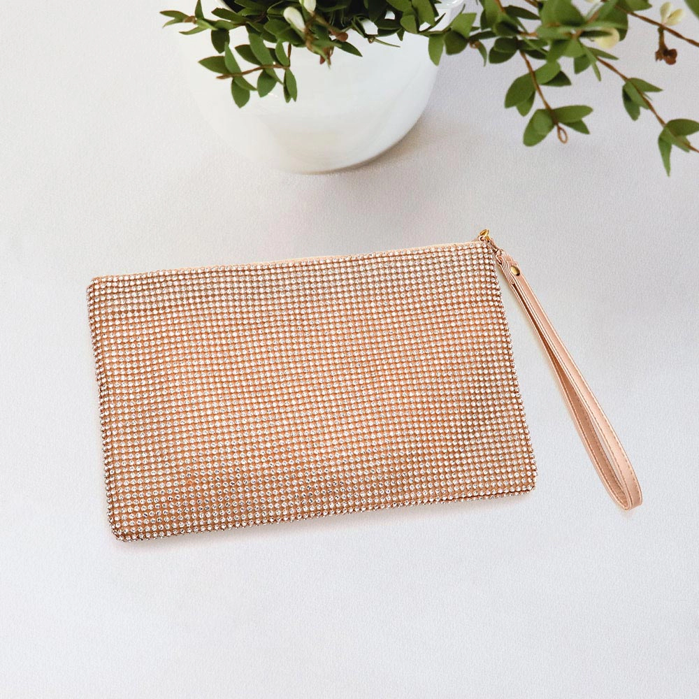 FASHNZFAB Bling Flat Clutch / Crossbody Bag