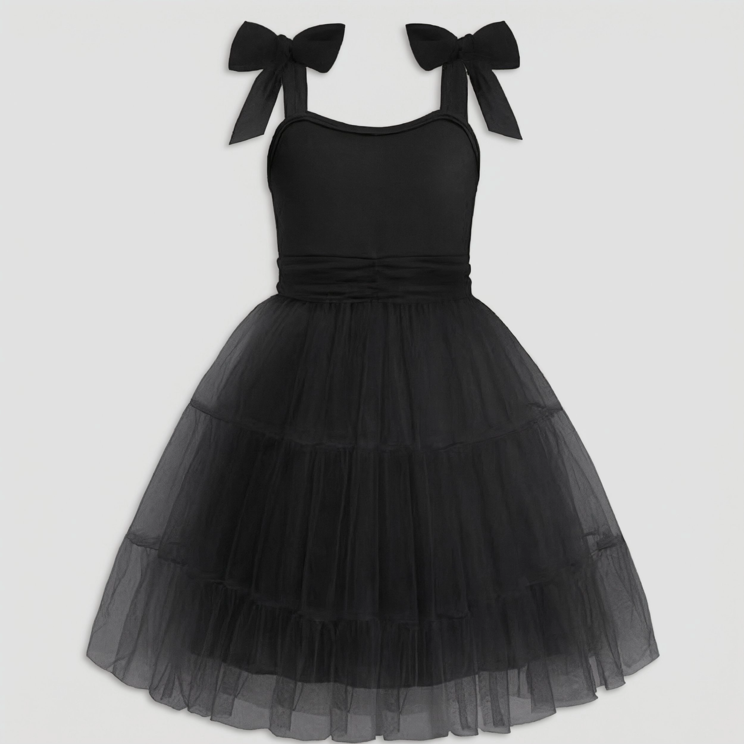 Arshiner Girls Dresses Summer Sleeveless Bowtie Straps Formal Fancy Party Birthday Tulle Dress