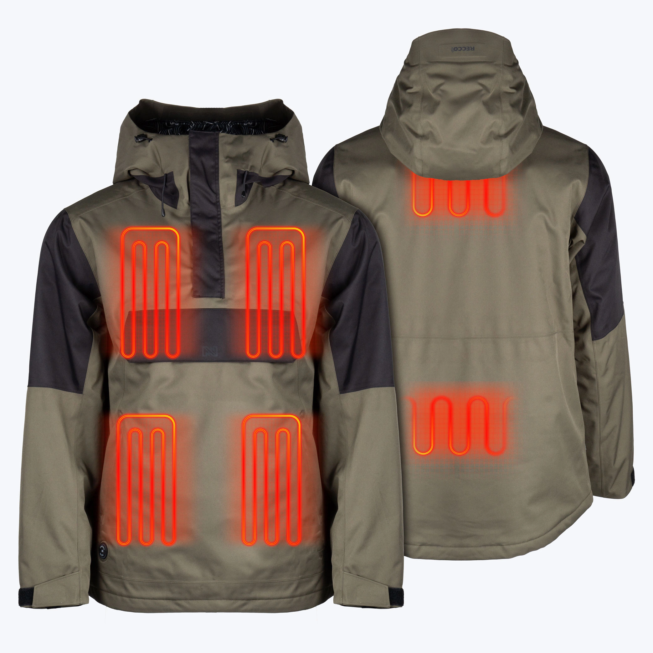 Mobile Warming Men's Heated Denali Anorak 1/4 Zip Hoodie
