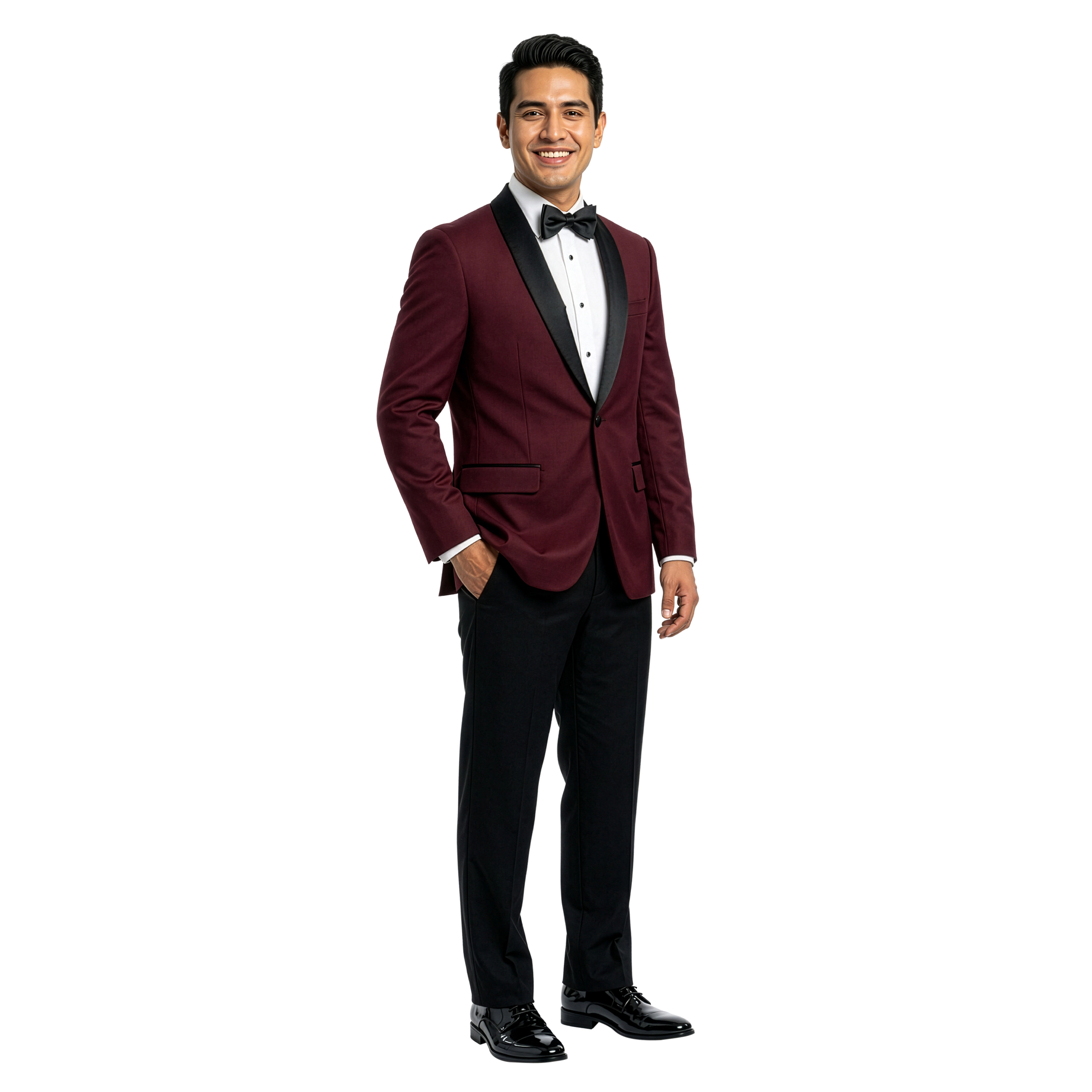 Tazzio Mens Slim Fit Satin Shawl Lapel Dinner Jacket