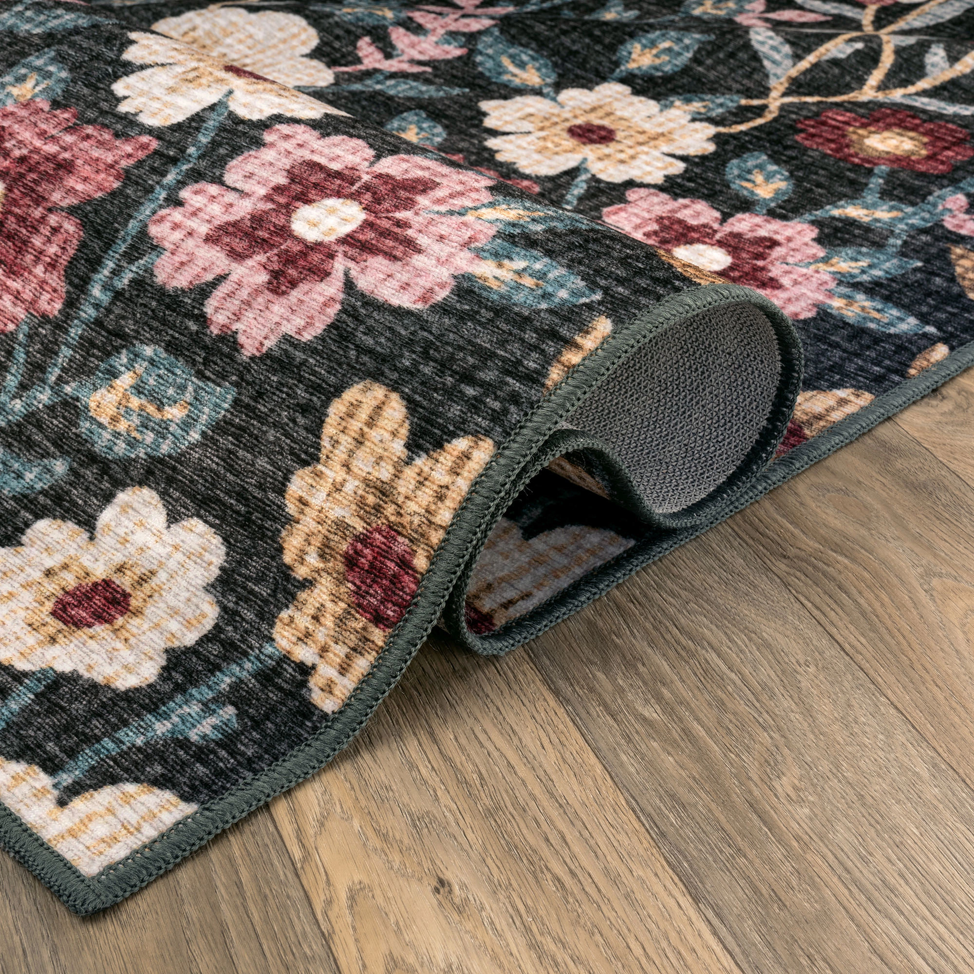 World Rug Gallery Botanical Bloom Machine Washable Indoor Area Rug
