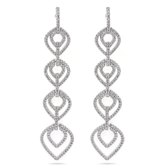 AGP PARIS Womens Silver Colored Teardrop-Inspired Drop Earrings