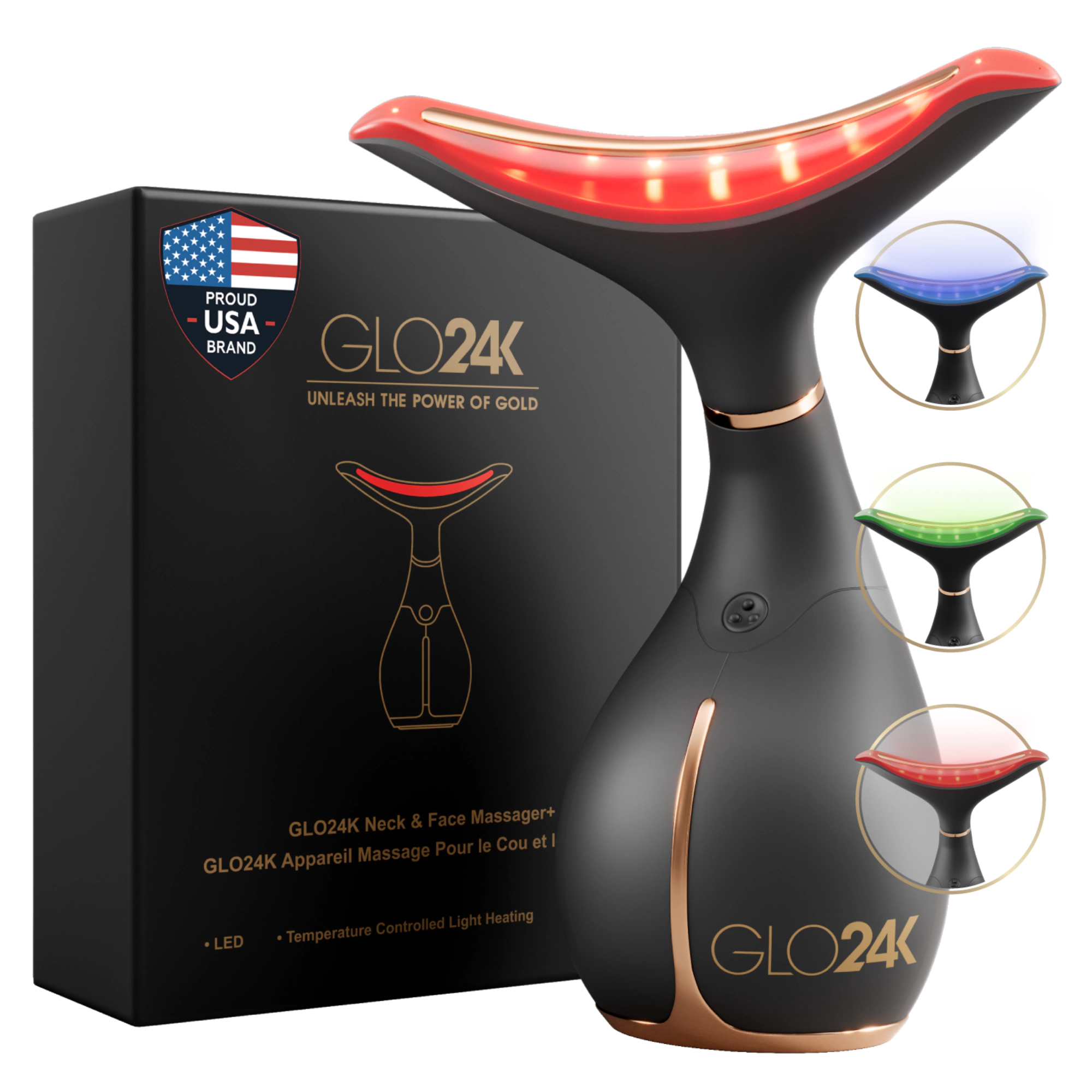 GLO24K Skin Rejuvenation Beauty Device for Face and Neck