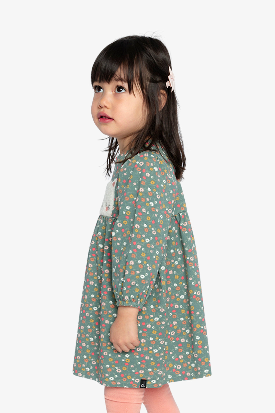 Deux par Deux Girls Organic Cotton Floral Print Dress