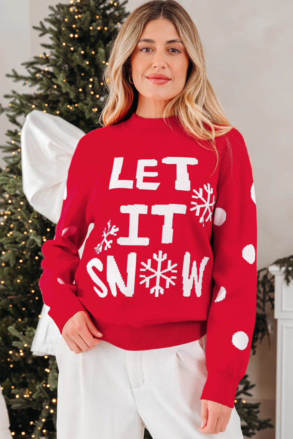 Threaded Pear Women's Tiffany Christmas Holiday Loose Sweater