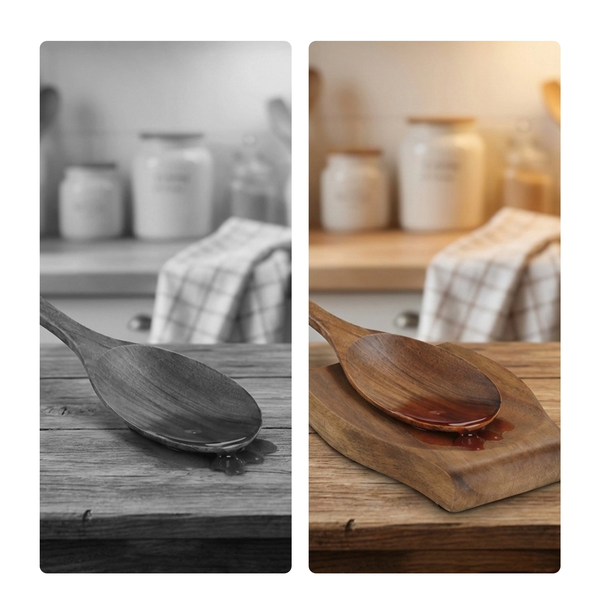 Cheer Collection Teak Wood Spoon Rest with Non-Slip Base