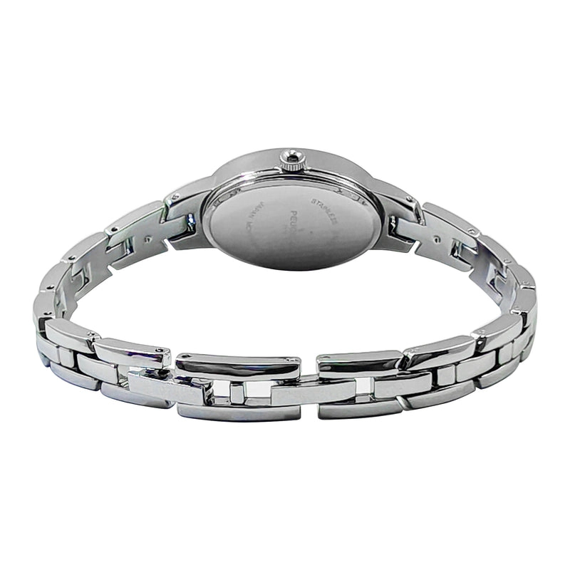 Peugeot Women's Silver 30x25mm Sun Moon Dial Link Bracelet Watch