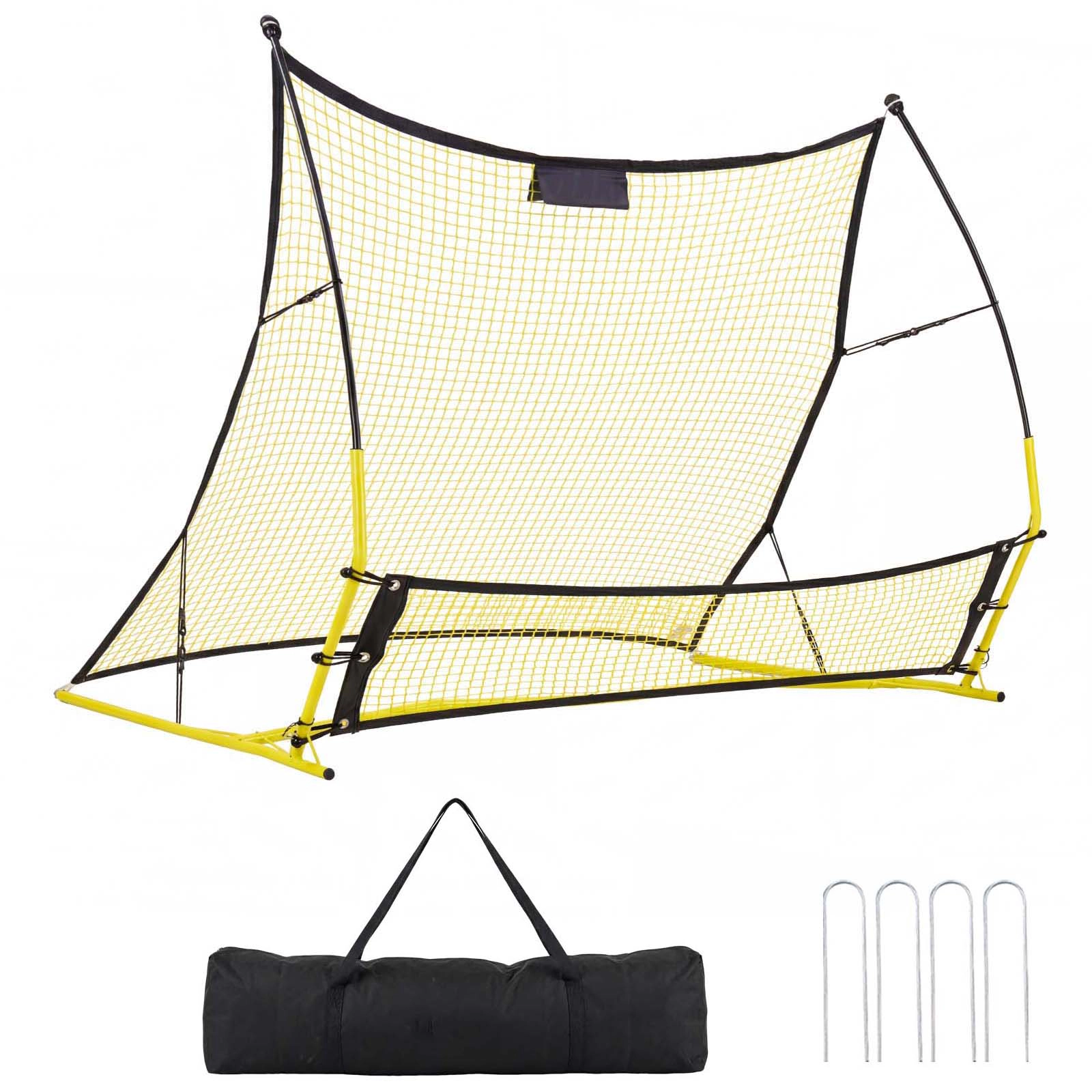 HONGGE Soccer Rebounder Net for Control Passing Practice, Iron & Net, Easy Setup Ball Training Equipment