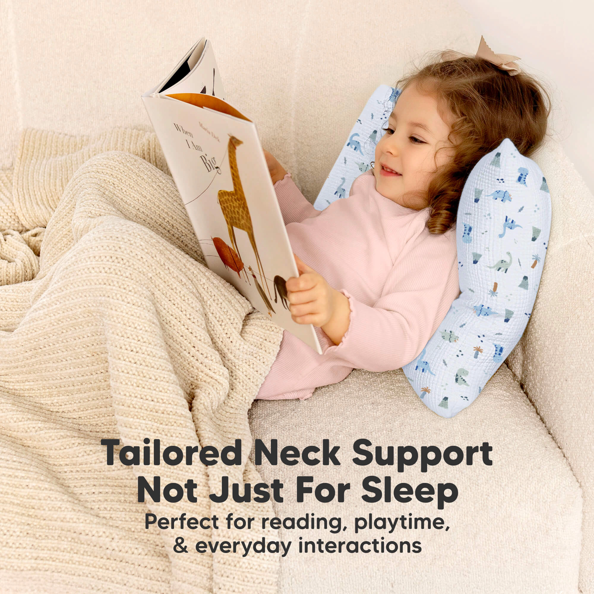 KeaBabies My Little Lyra Toddler Pillow with Muslin Pillowcase