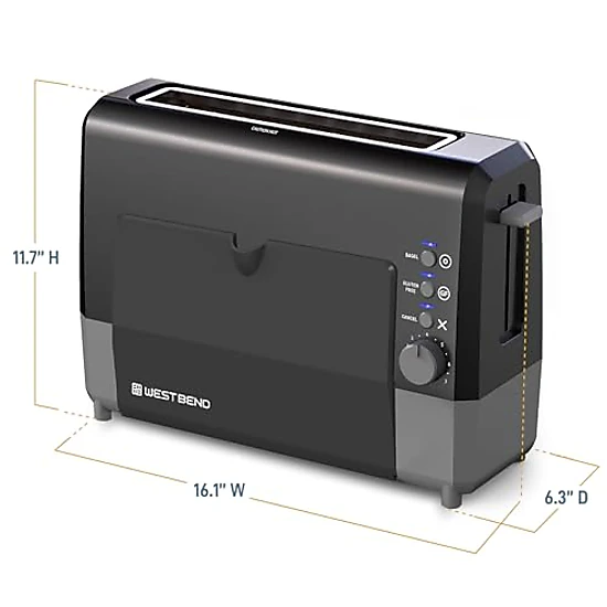 WEST BEND QuikServe 2-Slice Toaster, Black