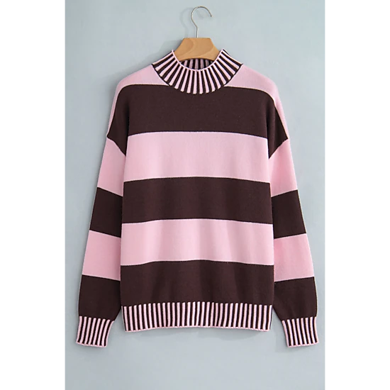 Threaded Pear Emmie Shoulder Relaxed Pullover Sweater