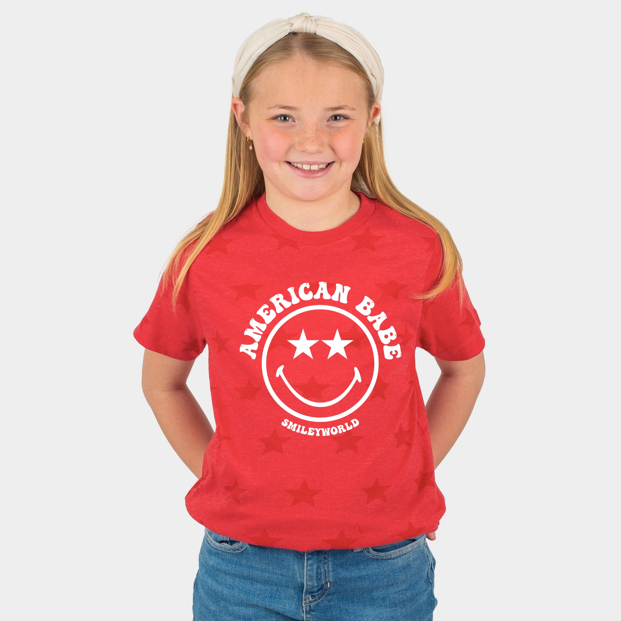 The Juniper Shop - SmileyWorld American Babe Youth Short Sleeve Star Tee