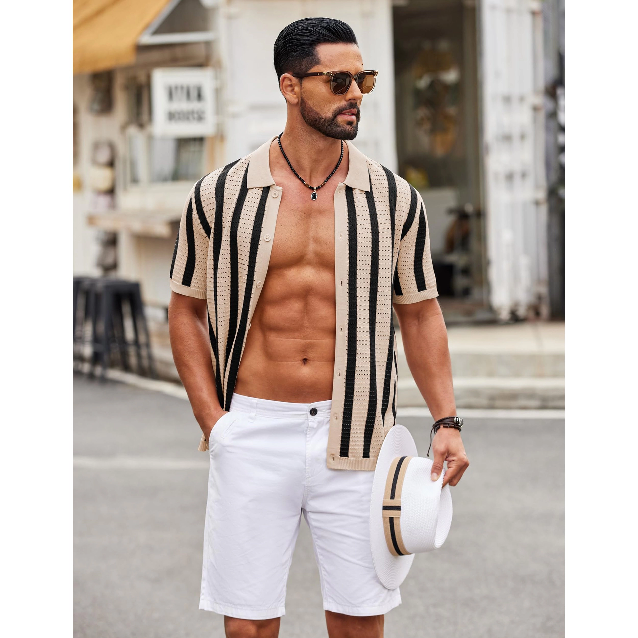 COOFANDY Men's Regular Fit Short Sleeve Knit Polo Shirt