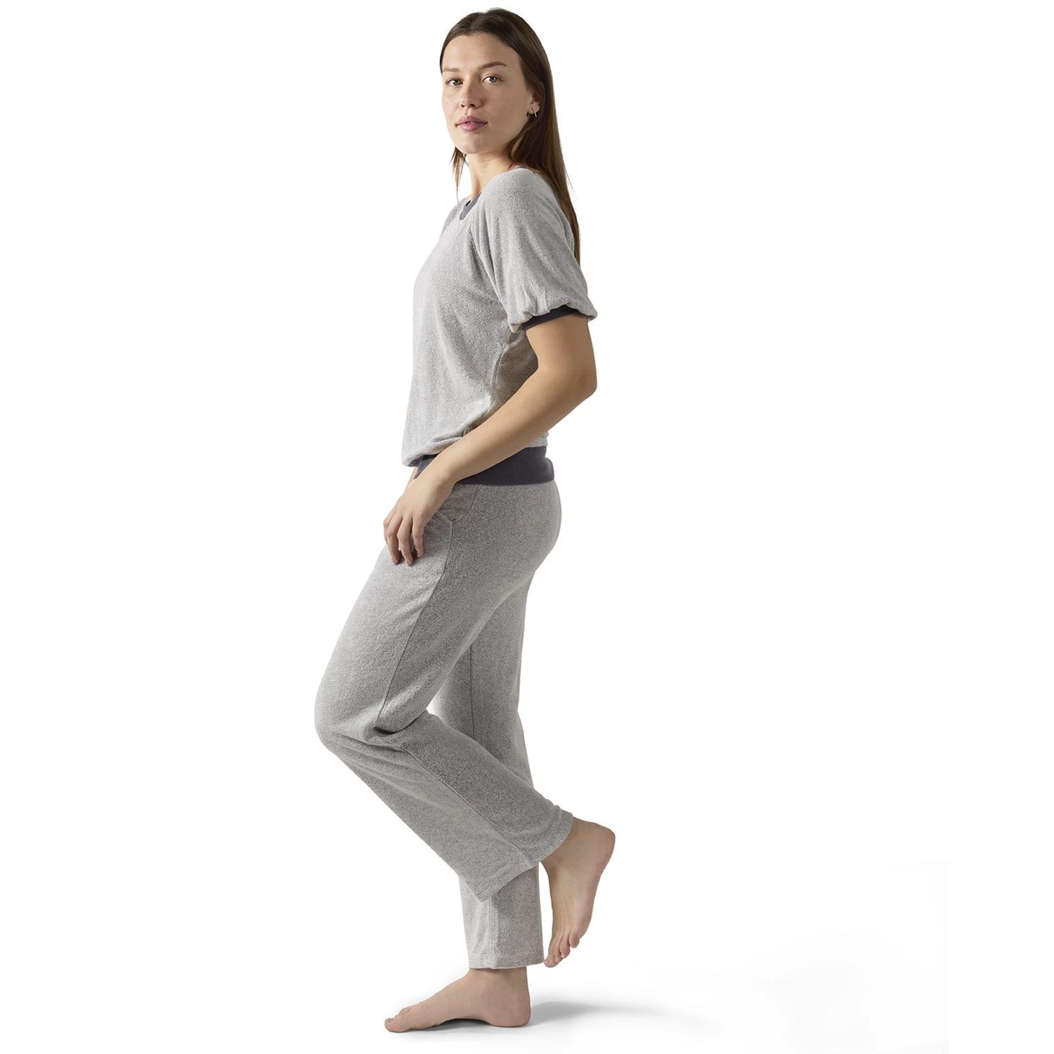 MeMoi Women's Bamboo-Blend Spa Terry Matching Top and Pants Set