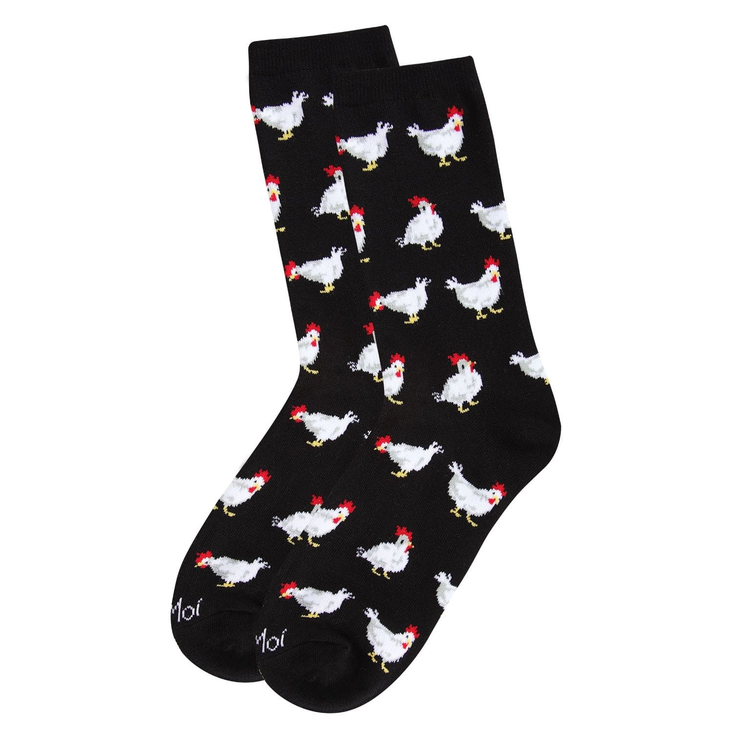 MeMoi Chickens Bamboo Blend Crew Socks