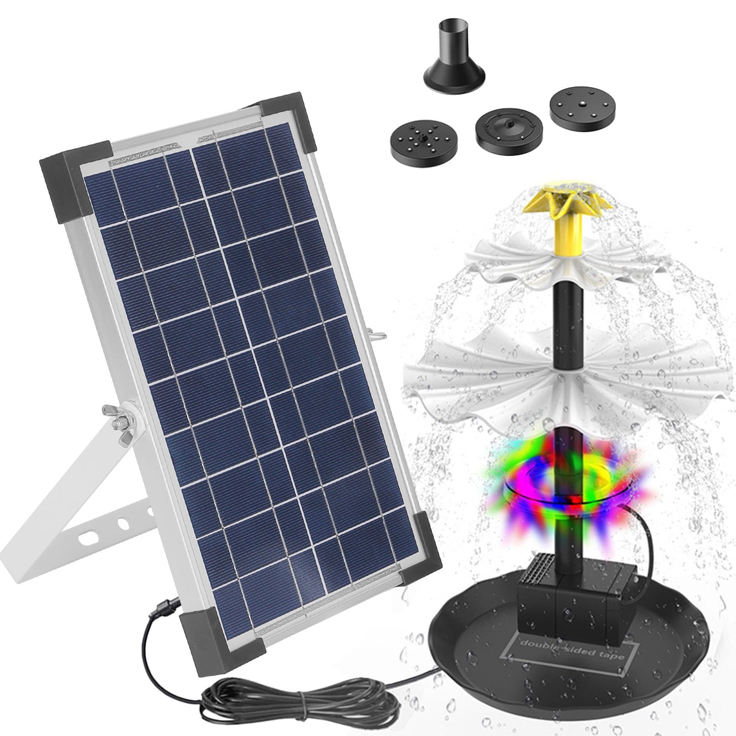 IMounTEK Unisex 3-Tier Solar Bird Bath Fountain