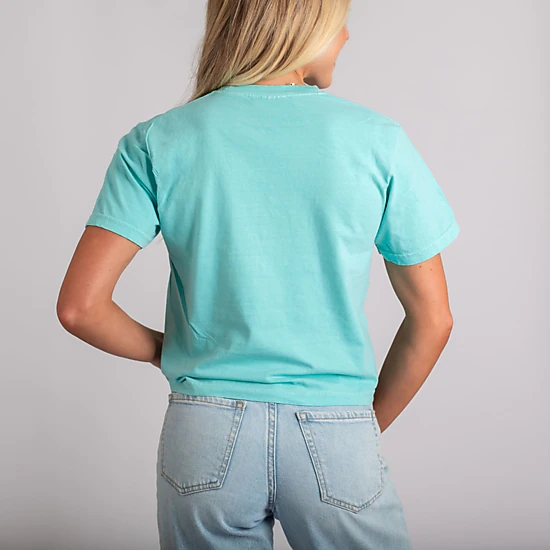 Simply Sage Market - Women's Boxy Crop Top Graphic T-Shirt - Football Girlie
