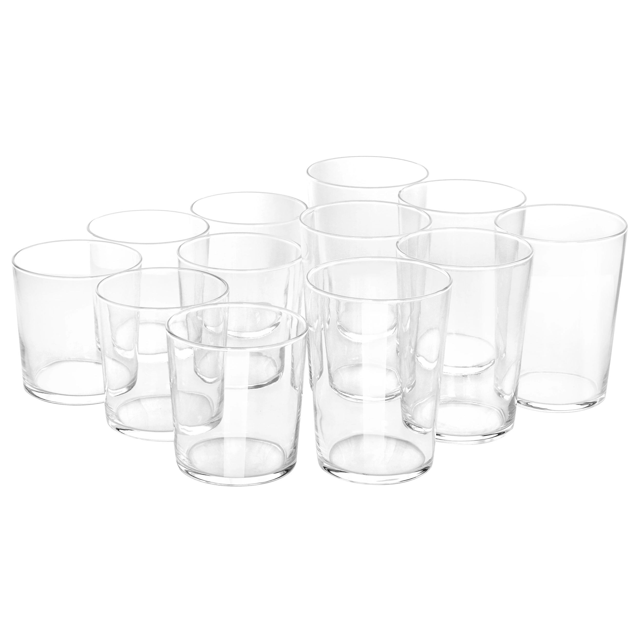 Martha Stewart 12 Piece Bowey Double Old Fashion and Highball Glassware Set