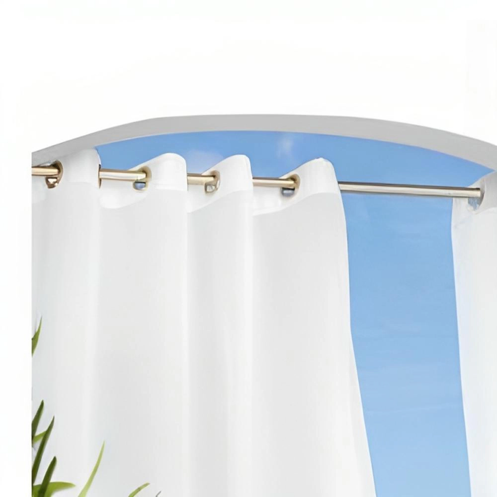 Commonwealth Outdoor Decor Escape Voile Hook and Loop Tab Curtain Panel - 54x108" - White