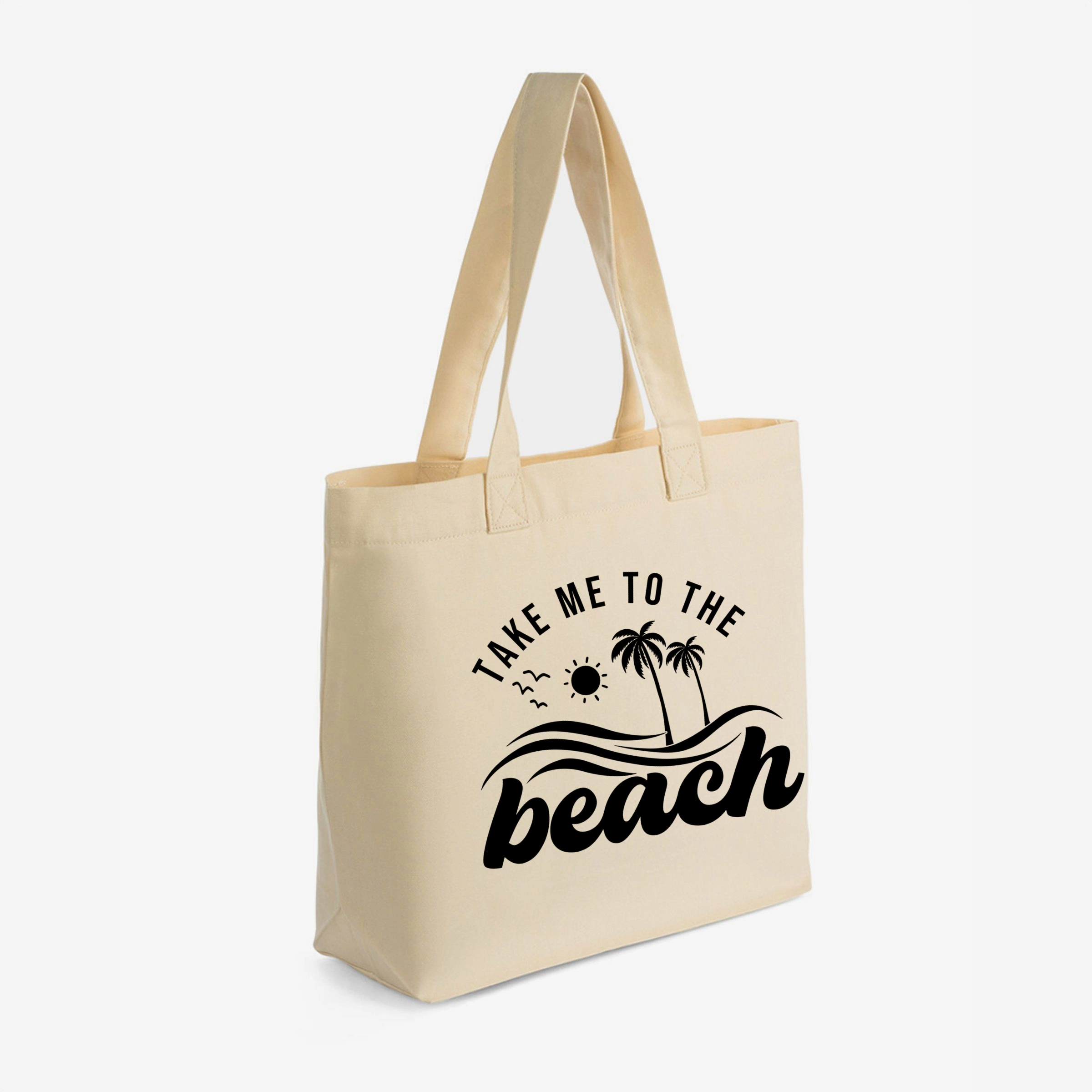 Simply Sage Market - Zippered Canvas Tote Take Me To The Beach Wave