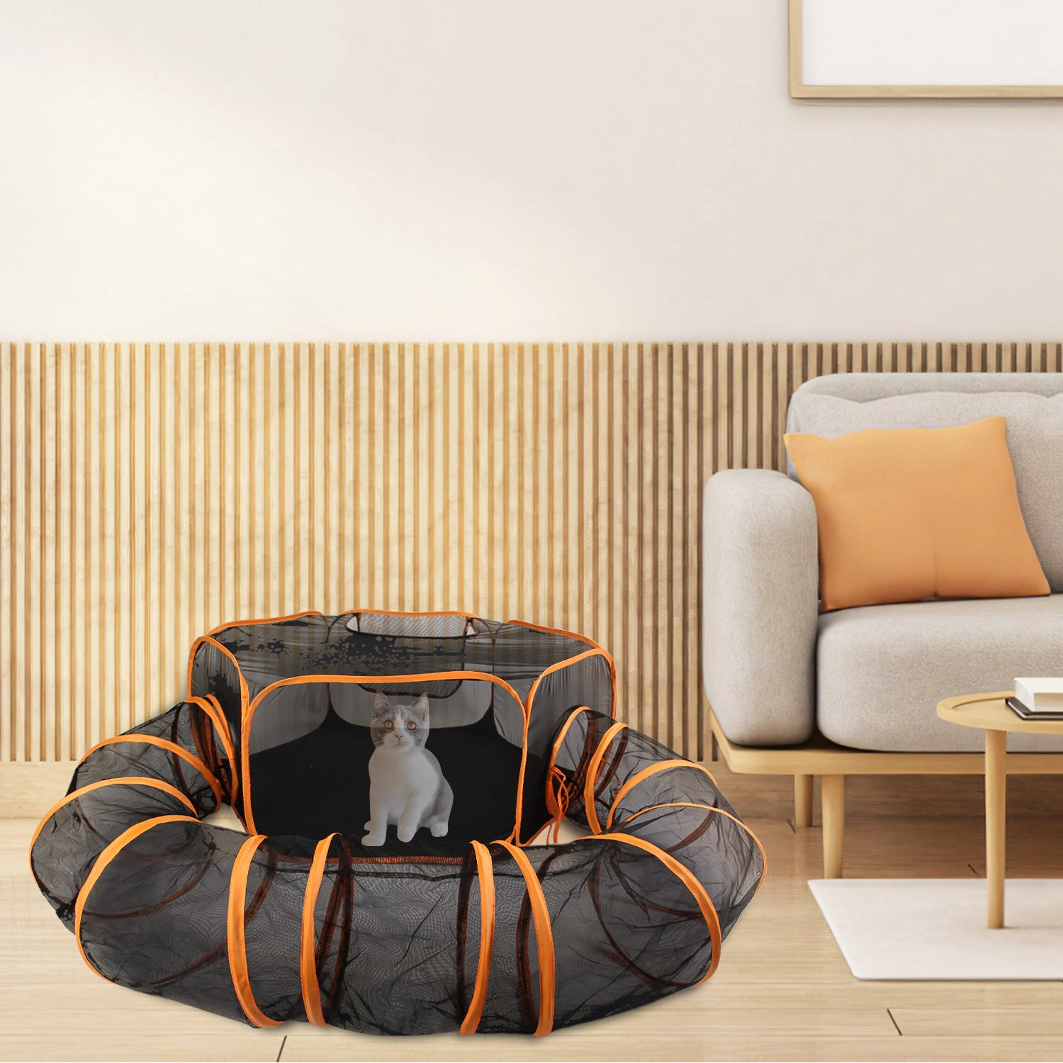 GBruno 2-in-1 Foldable Pet Play Tent With Tunnel