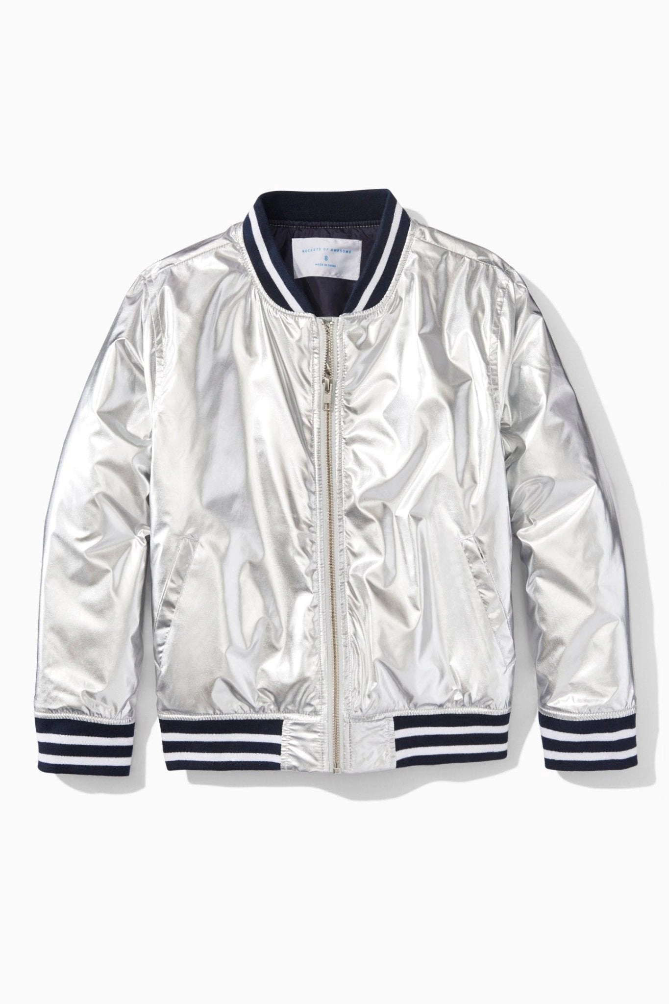 Rockets of Awesome The Silver Bomber Jacket for Unisex