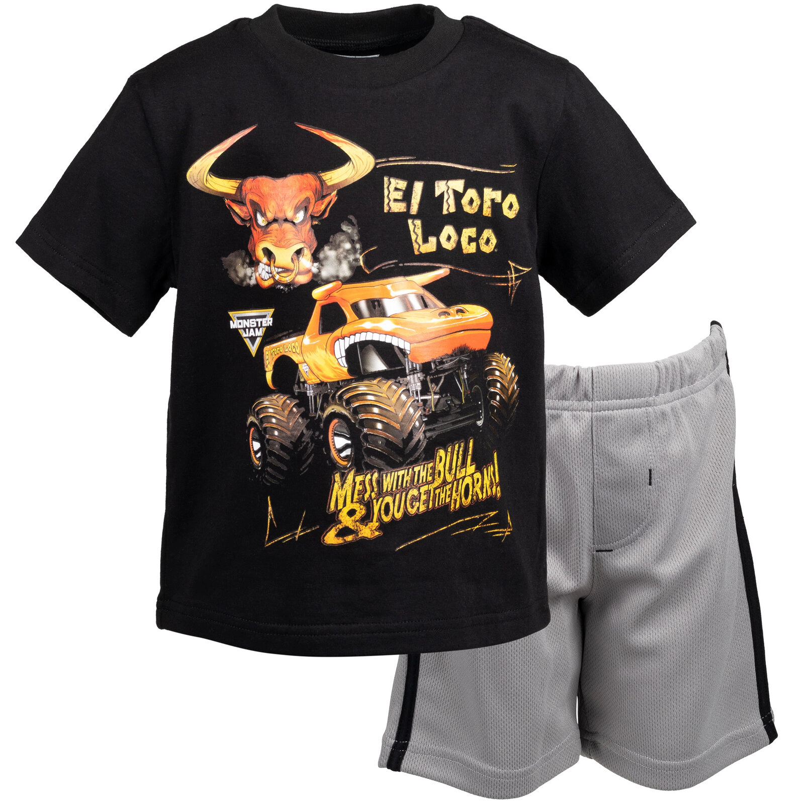 Monster Jam Boys' Athletic 2-Piece T-Shirt and Shorts Set