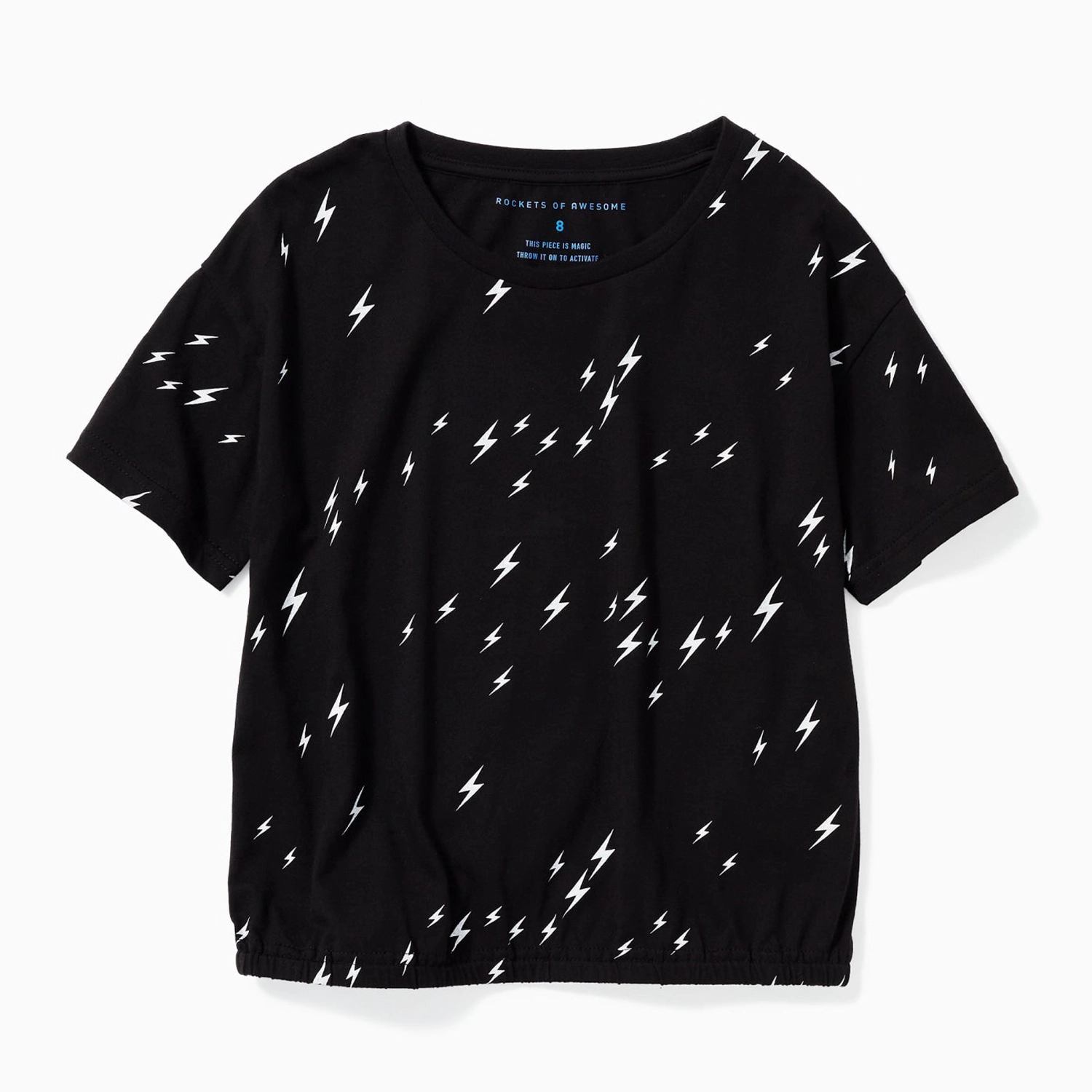 Rockets of Awesome Bolt Gathered Hem Tee for Girls