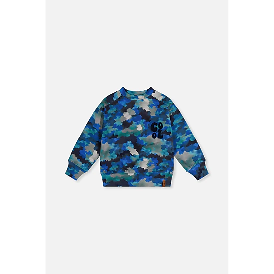 Deux par Deux Boys Fleece Camouflage Sweatshirt with COOL Graphic