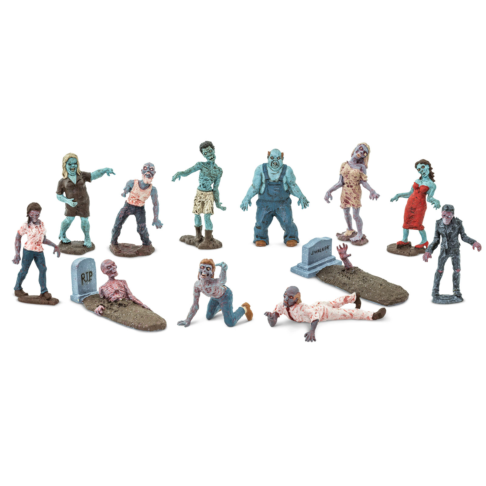 Safari Ltd. - Zombies Super TOOB - contains 12 Mini Figurines