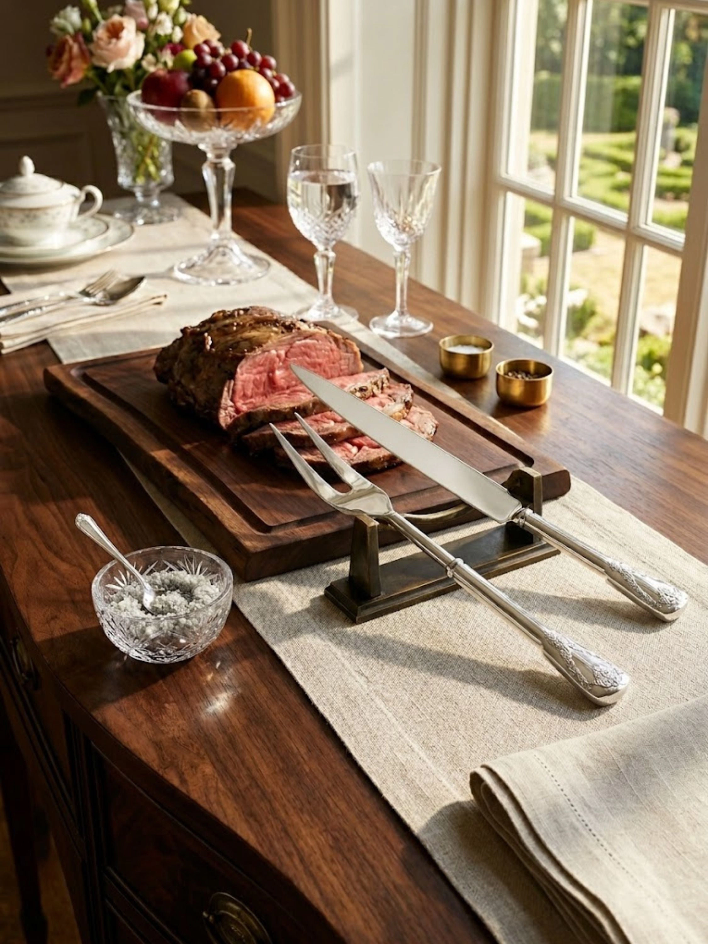 GAURI KOHLI Bolivia Carving Knife & Meat Fork Set