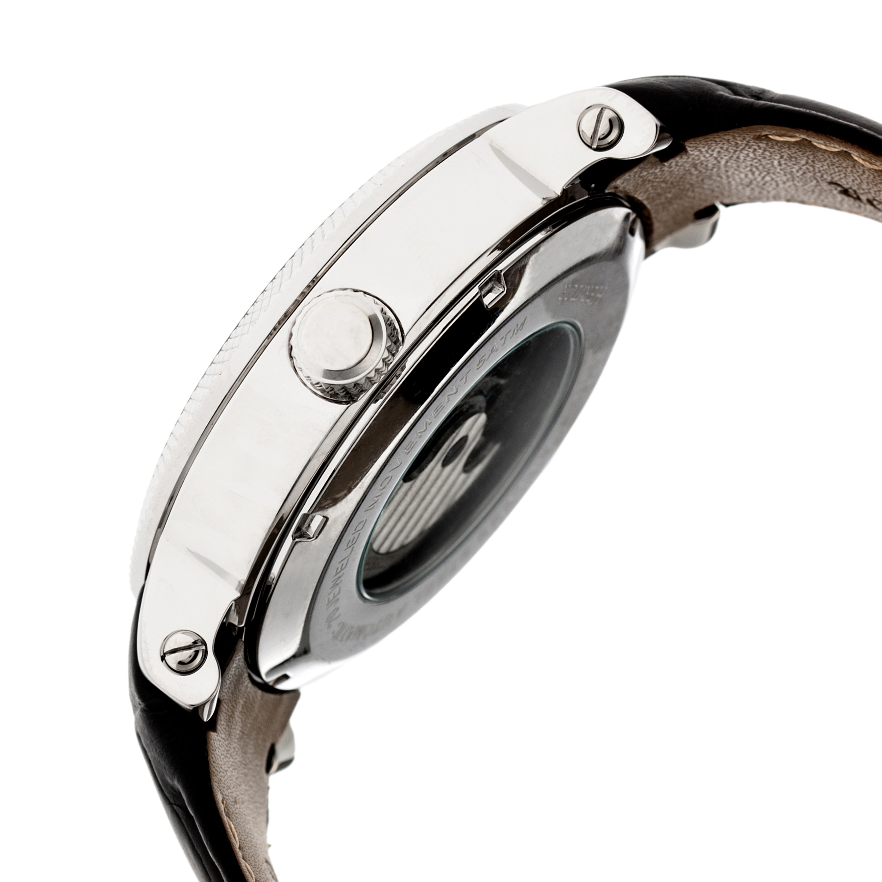 Heritor Automatic Aries Skeleton Leather-Band Watch