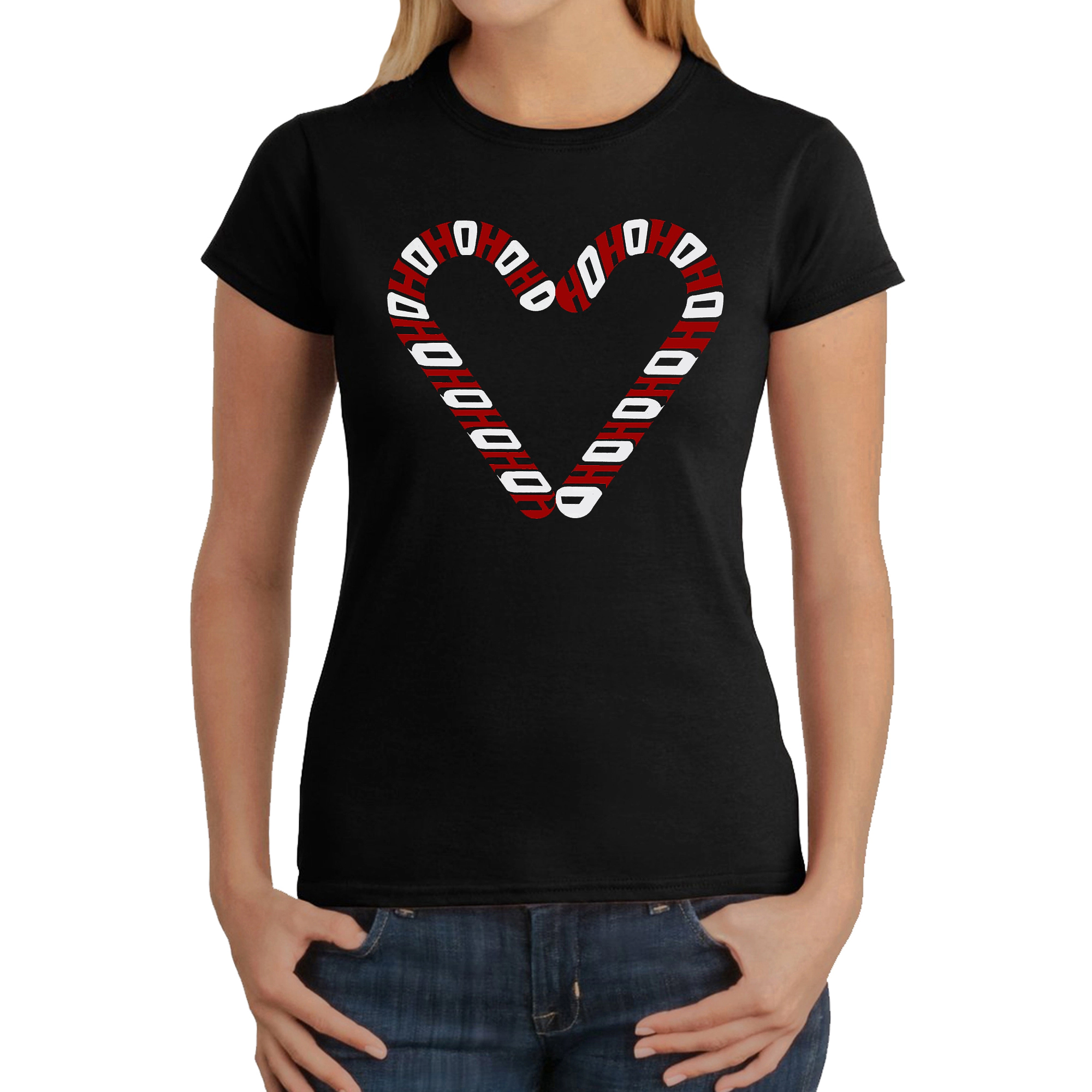 LA Pop Art Women's Word T-Shirt - Candy Canes