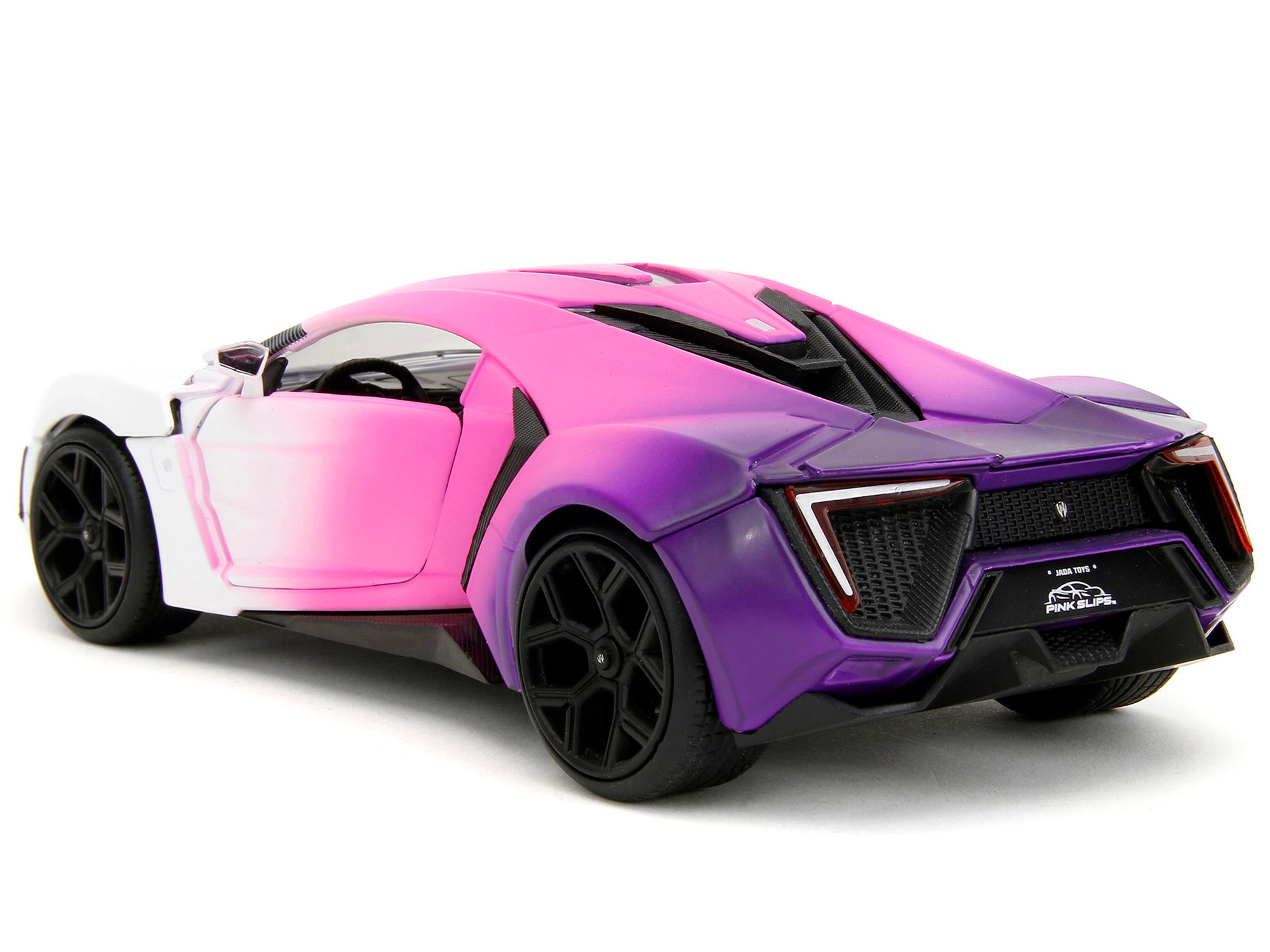 Jada Lykan Hypersport White Pink and Purple Gradient "Pink Slips" Series 1/24 Diecast Model Car by Jada