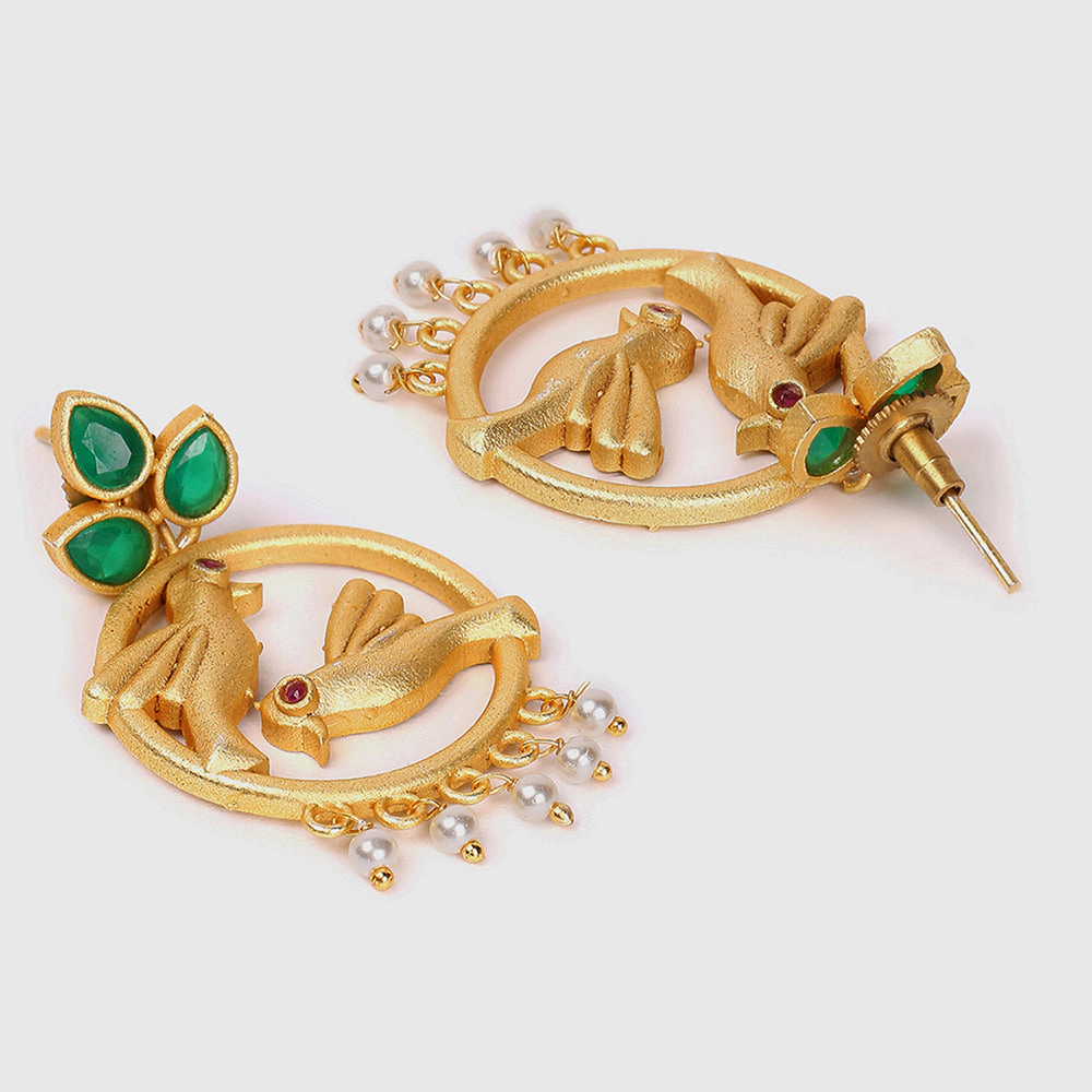 SOHI Women's Circular-Birds Drop Earrings