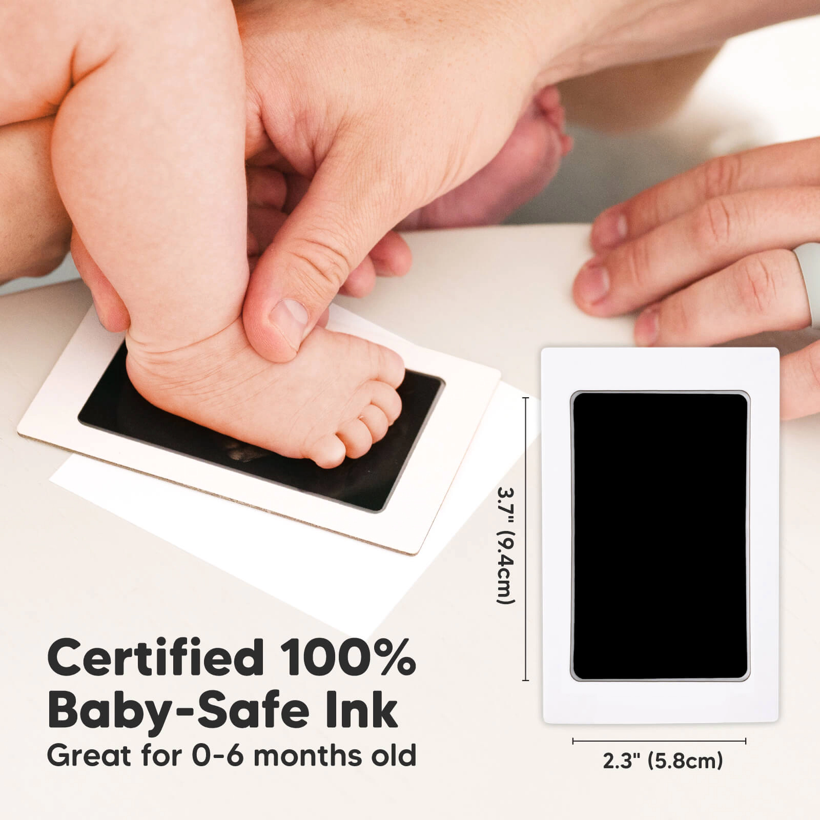 KeaBabies Fond Clean Touch Inkless Hand and Footprint Frame