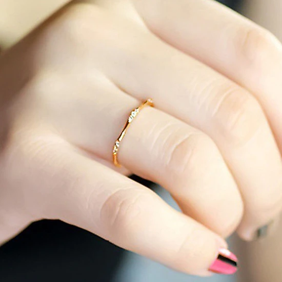 Wardrobe Whimsy Womens Twig Branch Design Cubic Zirconia Stackable Band ...