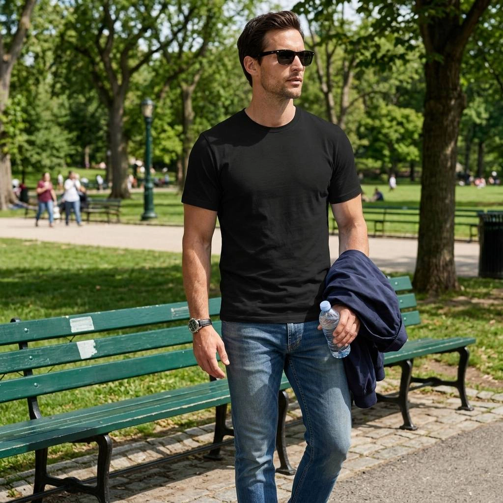 Artisan Haven Mens UPF 80+ Sun Protection Crew Neck T Shirt