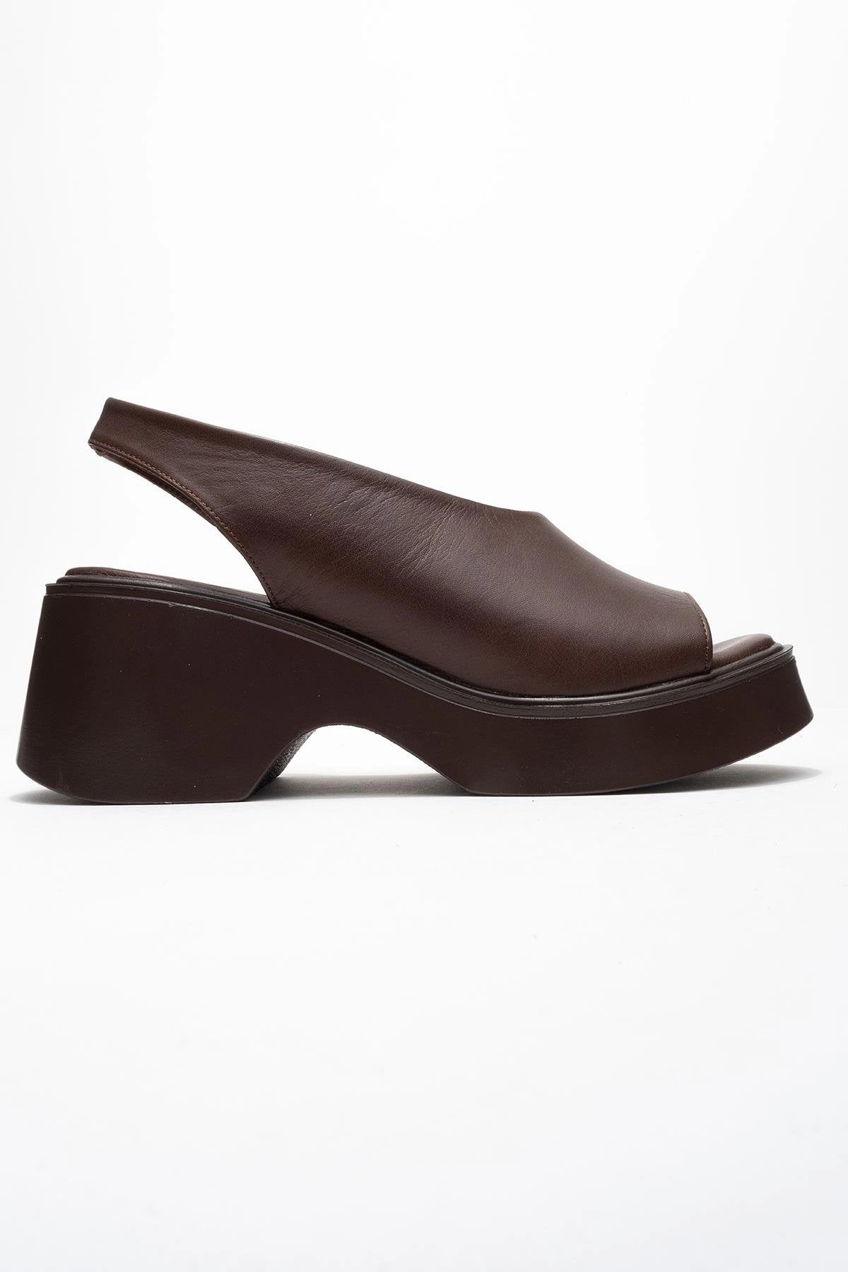 Forever & Always Womens ROY Leather Wedge Sandals